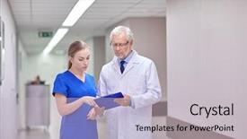  Presentation with health technology - Slide deck enhanced with nursing mentor - medicine technology health care background and a light gray colored foreground