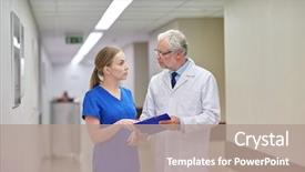  Presentation with technology health - Colorful PPT theme enhanced with nursing mentor - medicine technology health care backdrop and a coral colored foreground