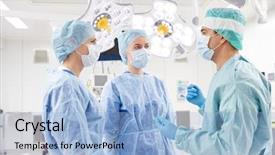  Presentation with mentor - Beautiful PPT theme featuring nursing mentor - surgery medicine and people concept backdrop and a light blue colored foreground