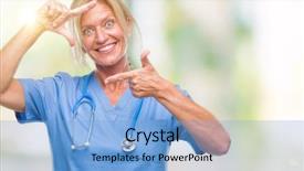  Presentation with nursing to nurse communication - Cool new presentation theme with nursing plan care - middle age blonde nurse surgeon backdrop and a  colored foreground