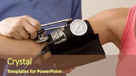  Presentation with blood pressure - Cool new PPT layouts with nursing program - doctor or nurse taking backdrop and a  colored foreground