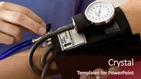  Presentation with blood pressure - Cool new presentation with nursing program - doctor or nurse taking backdrop and a wine colored foreground