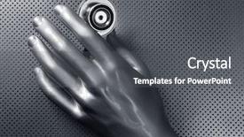  Presentation with futuristic - Cool new presentation with nursing robots - health stethoscope futuristic silver gray backdrop and a dark gray colored foreground