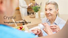  Presentation with medic - Slides with nursing-service-ms-gives background and a coral colored foreground