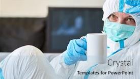  Presentation with nursing - Presentation having nursing-staff-in-clinic background and a light blue colored foreground