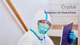  Presentation with nursing - Theme featuring nursing-staff-in-nursing-home background and a sky blue colored foreground