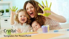  Presentation with sermon family - PPT theme featuring february - couple of crown-of-thorns background and a sky blue colored foreground.