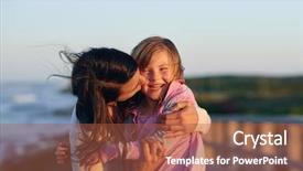  Presentation with love mother - PPT theme consisting of nurture - unconditional love between mother background and a red colored foreground