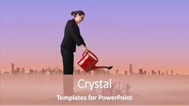  Presentation with employees - Amazing theme having  backdrop and a  colored foreground