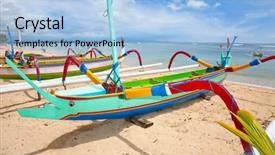  Presentation with bali nusa dua - Presentation theme enhanced with nusa dua on bali indonesia background and a light blue colored foreground