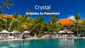  Presentation with bali nusa dua - Slides having nusa-dua-resort-in-bali background and a ocean colored foreground