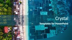  Presentation with coast - Amazing slides having nusa penida with sea weed backdrop and a ocean colored foreground