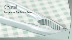  Presentation with cracker - PPT theme having nut cracker background and a light gray colored foreground