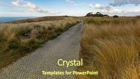  Presentation with strait - Slides having nut state reserve plateau background and a tawny brown colored foreground