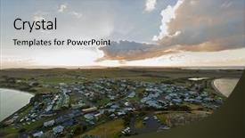  Presentation with peninsula plateau - Slides having nut state reserve plateau background and a light gray colored foreground