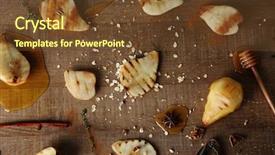  Presentation with honey - Cool new slides with nutcracker - tasty pears with honey sauce backdrop and a  colored foreground