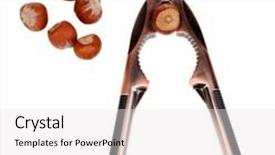  Presentation with hazelnuts - Beautiful PPT theme featuring nutcracker and hazelnuts isolated on white backdrop and a white colored foreground