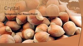  Presentation with hazelnuts - Beautiful PPT theme featuring nutcracker-and-heap-of-hazelnuts backdrop and a coral colored foreground