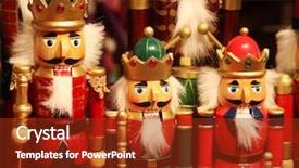  Presentation with row of air conditioners - Presentation theme having nutcracker statues standing background and a tawny brown colored foreground