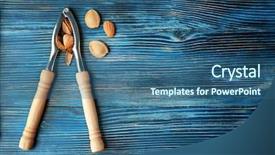  Presentation with apricot - Cool new presentation theme with nutcracker tool with apricot kernels backdrop and a  colored foreground