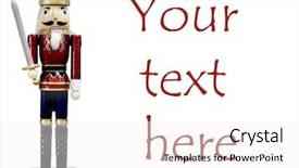  Presentation with christmas music for text - PPT theme consisting of nutcracker with space for text background and a  colored foreground