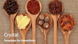  Presentation with saffron - Colorful presentation theme enhanced with nutmeg star anise and mace backdrop and a  colored foreground