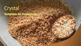  Presentation with bowl - Presentation theme consisting of nutmeg-whole-and-grated background and a tawny brown colored foreground