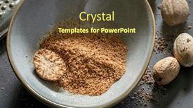  Presentation with rustic - PPT theme consisting of nutmeg-whole-and-grated background and a tawny brown colored foreground