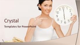  Presentation with clock - Cool new slide set with nutri o - picture of beautiful woman backdrop and a lemonade colored foreground