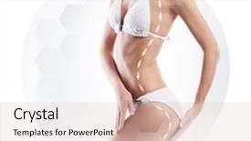  Presentation with medical mhealth healthcare concept - Slides having nutrient cycles - healthcare dieting sport and beauty background and a  colored foreground