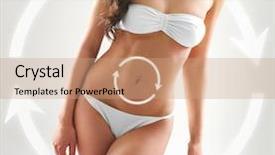  Presentation with healthy nutrition - Slide set featuring nutrient cycles - sporty fit and beautiful body background and a  colored foreground