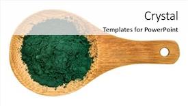  Presentation with chlorella - Amazing presentation having nutrient-rich organic chlorella powder backdrop and a white colored foreground