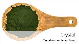  Presentation with spirulina - Cool new PPT layouts with nutrient-rich organic spirulina powder backdrop and a white colored foreground