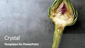  Presentation with color - Beautiful presentation featuring nutritio - artichoke on color wooden background backdrop and a gray colored foreground