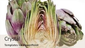  Presentation with fresh ginger root on white - Amazing theme having nutritio - fresh artichoke on a white backdrop and a coral colored foreground