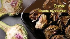  Presentation with groundnut roasted peanuts peanut oil - Beautiful presentation design featuring nutritio - roasted artichokes on pan close-up backdrop and a  colored foreground