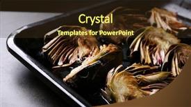  Presentation with groundnut roasted peanuts peanut oil - Presentation theme consisting of nutritio - roasted artichokes on pan close-up background and a tawny brown colored foreground