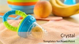  Presentation with nutrition - PPT layouts featuring baby's nibbler and bib background and a lemonade colored foreground
