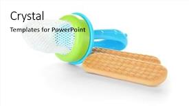  Presentation with cookies - Colorful slide set enhanced with baby's nibbler and cookies backdrop and a  colored foreground