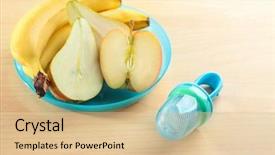  Presentation with fruits - Amazing slide deck having baby's nibbler and fresh backdrop and a lemonade colored foreground
