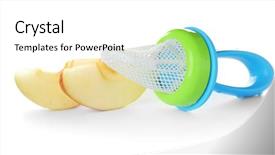  Presentation with ripe golden potato on white - Beautiful PPT layouts featuring baby's nibbler and ripe backdrop and a  colored foreground