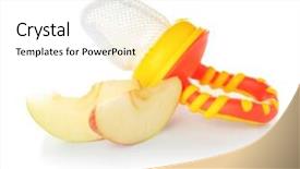  Presentation with apple - Slide deck enhanced with baby's nibbler and ripe background and a  colored foreground