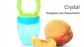  Presentation with ripe golden potato on white - PPT layouts with baby's nibbler and ripe background and a  colored foreground