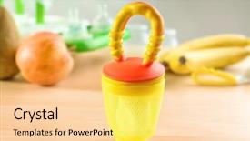  Presentation with convites baby - Colorful PPT theme enhanced with baby's nibbler on table backdrop and a blonde colored foreground