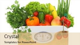  Presentation with paper bag - Amazing slide set having nutrition - fresh and healthy groceries backdrop and a lemonade colored foreground