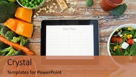  Presentation with healthy nutrition - Slide set enhanced with nutrition - healthy eating dieting slimming background and a coral colored foreground