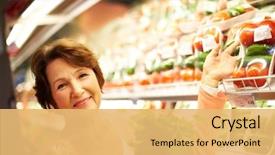  Presentation with nutrition - Slides enhanced with nutrition - image of senior woman background and a yellow colored foreground