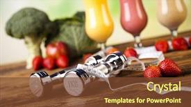  Presentation with weight loss - Colorful PPT layouts enhanced with nutrition - weight loss fitness backdrop and a tawny brown colored foreground