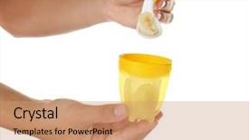  Presentation with baby in womb - Colorful presentation design enhanced with woman filling baby's nibbler backdrop and a coral colored foreground