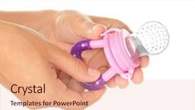  Presentation with baby in womb - PPT theme with woman holding baby's nibbler background and a  colored foreground